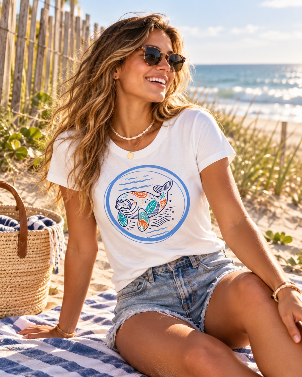 Frickin Breezy women's beach apparel mockup
