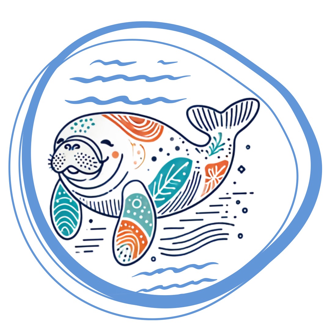 Frickin Breezy manatee emblem