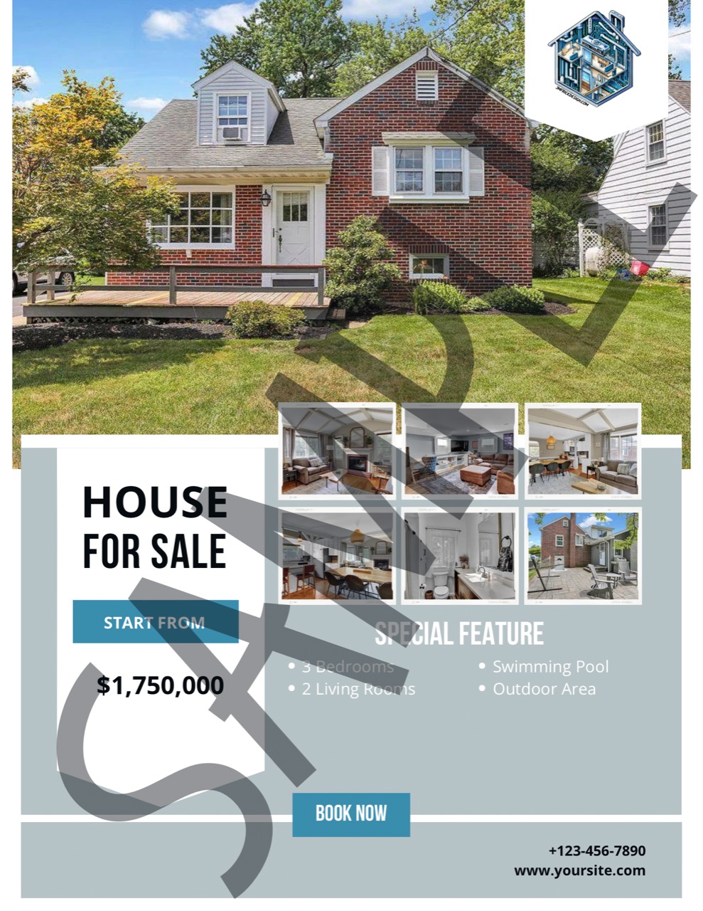 Property listing brochure concept