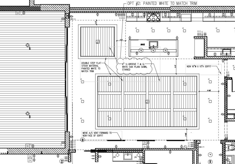 Ceiling and lighting coordination plan