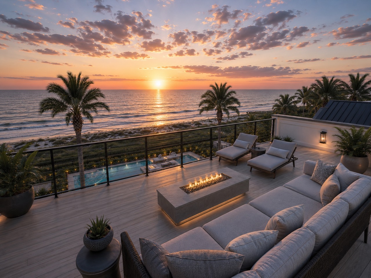 Gulfview Residence rooftop visualization